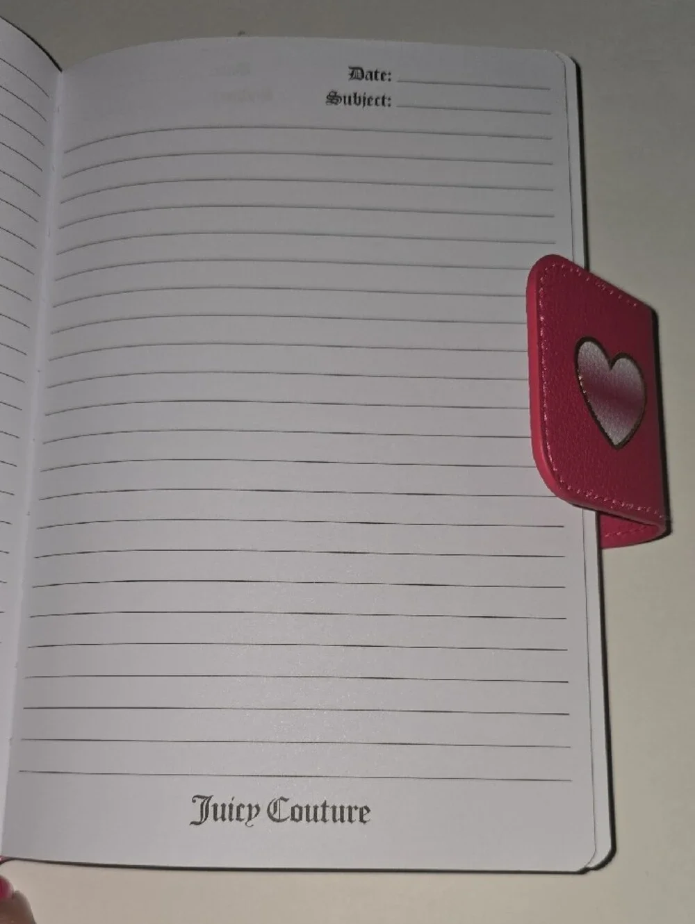 Juicy Couture Pink Heart Journal & Heart-Topped Pen